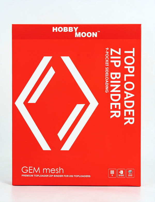 GEM mesh™ 9-Pocket Toploader ZIP Binder - Red