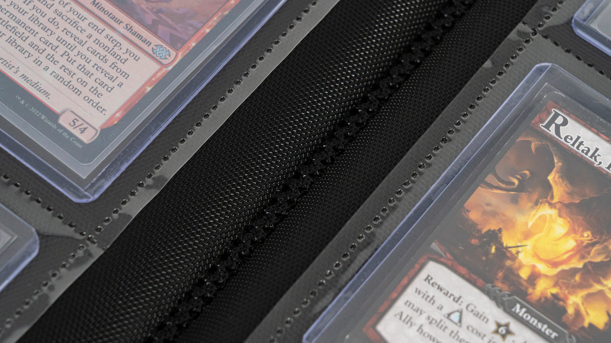 GEM mesh™ 9-Pocket Toploader ZIP Binder - Black