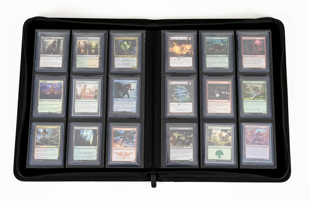 GEM mesh™ 9-Pocket Toploader ZIP Binder - Black